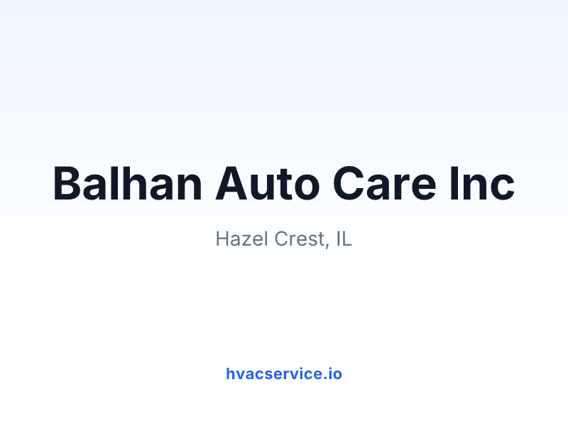 Balhan Auto Care Inc