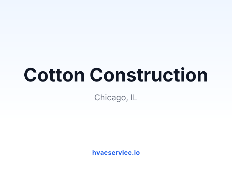 Cotton Construction