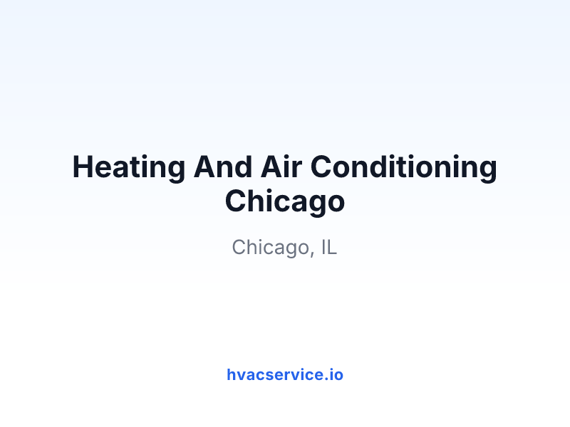 Heating And Air Conditioning Chicago