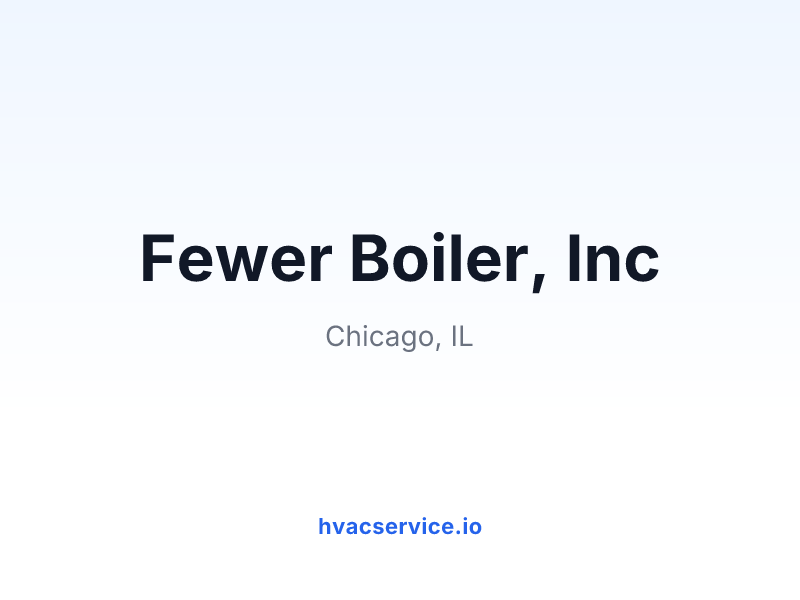 Fewer Boiler, Inc