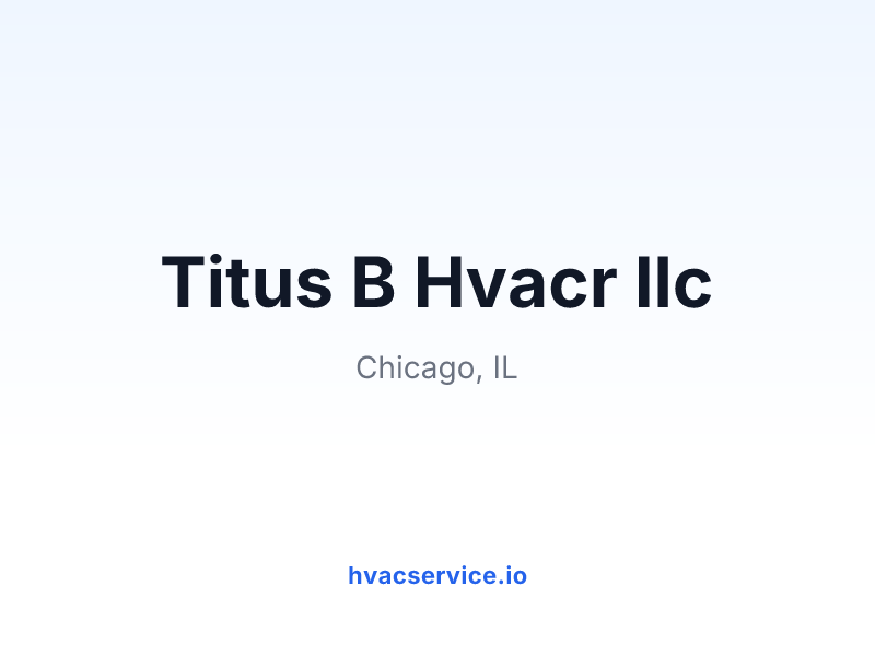 Titus B Hvacr llc