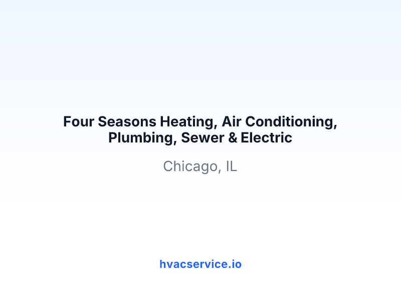 Four Seasons Heating, Air Conditioning, Plumbing, Sewer & Electric