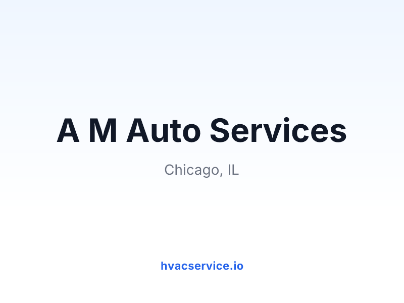 A M Auto Services