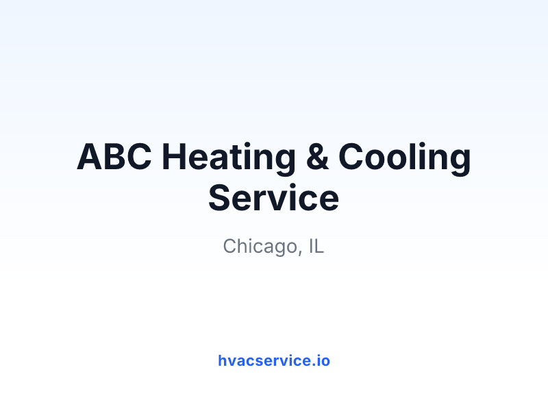 ABC Heating & Cooling Service