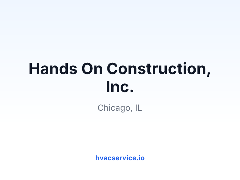Hands On Construction, Inc.