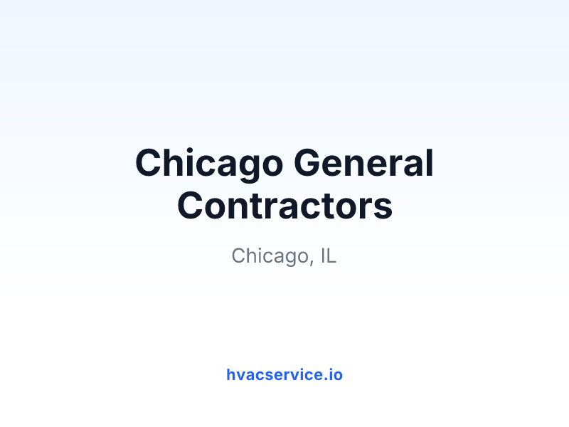Chicago General Contractors