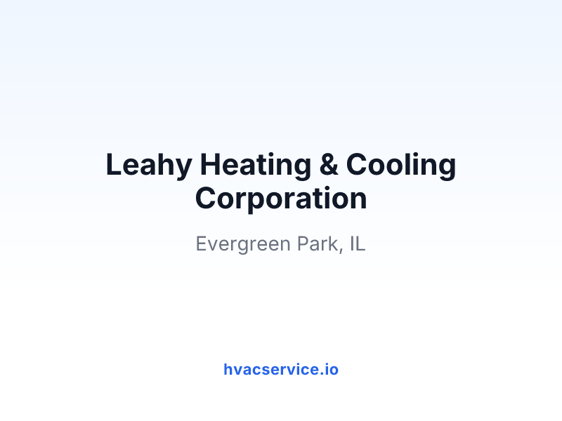 Leahy Heating & Cooling Corporation
