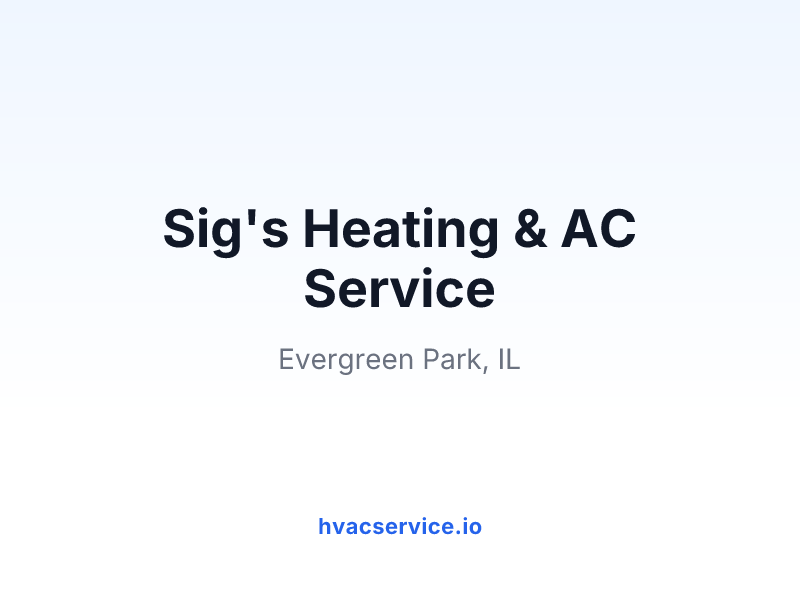 Sig's Heating & AC Service