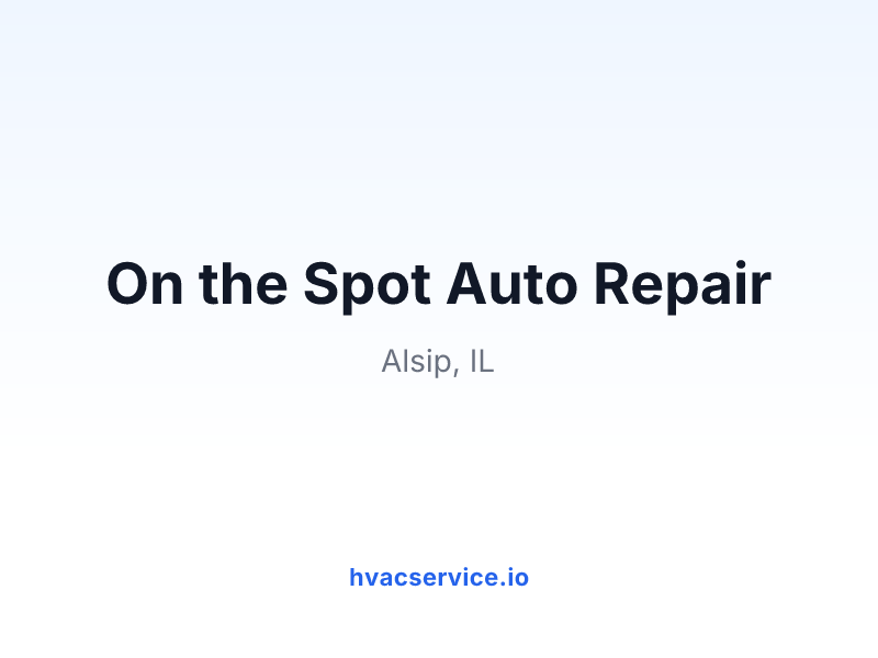 On the Spot Auto Repair