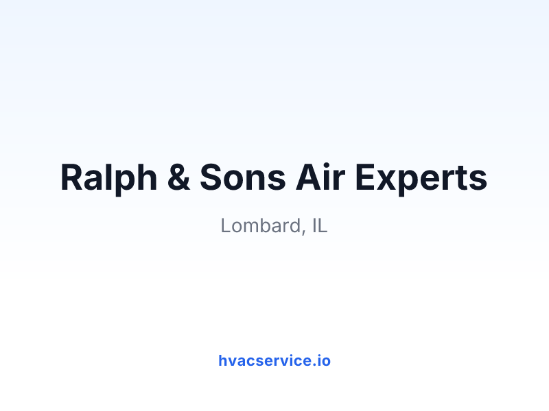 Ralph & Sons Air Experts