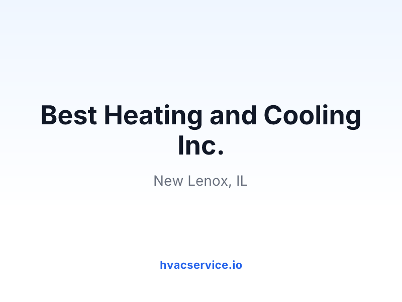 Best Heating and Cooling Inc.