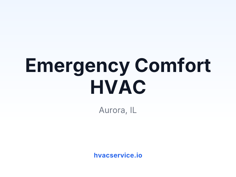 Emergency Comfort HVAC