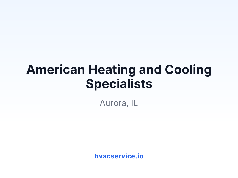 American Heating and Cooling Specialists
