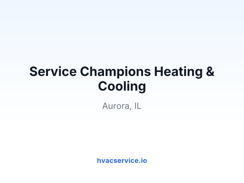 Service Champions Heating & Cooling