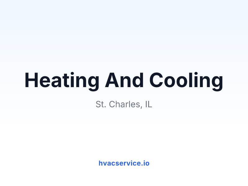 Heating And Cooling