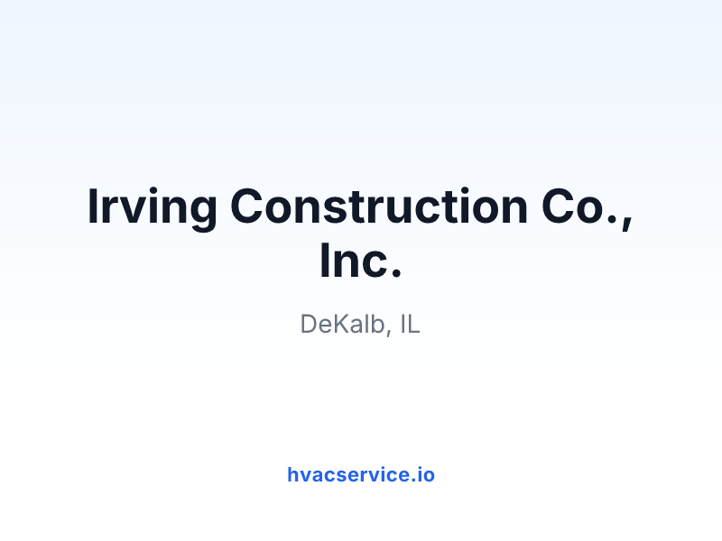 Irving Construction Co., Inc.