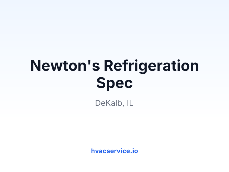 Newton's Refrigeration Spec