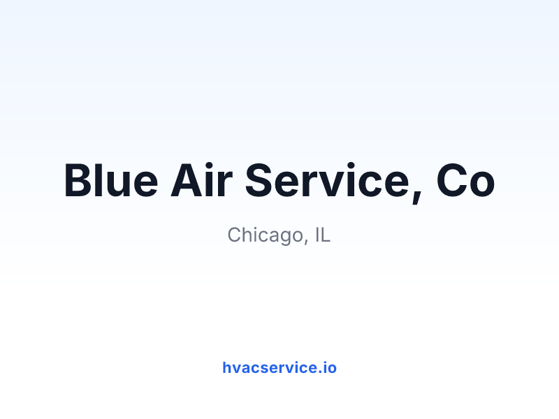 Blue Air Service, Co