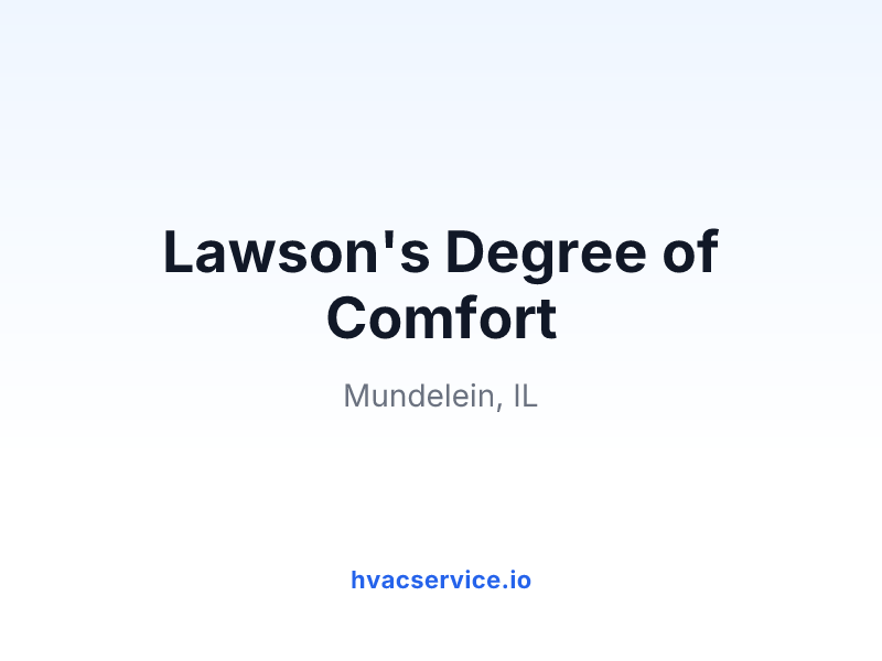 Lawson's Degree of Comfort