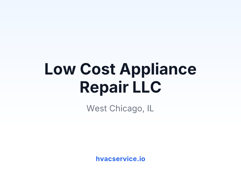 Low Cost Appliance Repair LLC