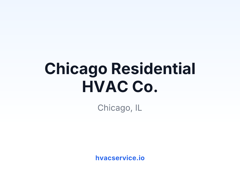 Chicago Residential HVAC Co.