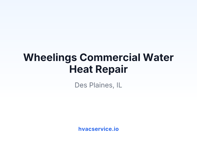 Wheelings Commercial Water Heat Repair