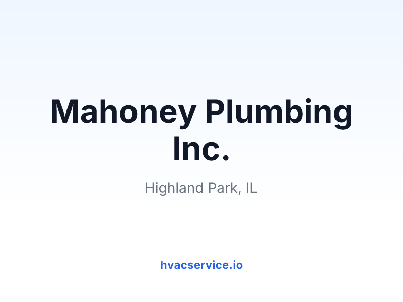Mahoney Plumbing Inc.