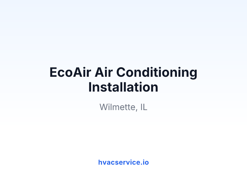 EcoAir Air Conditioning Installation