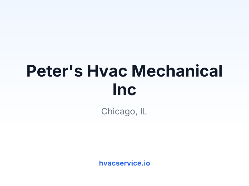 Peter's Hvac Mechanical Inc