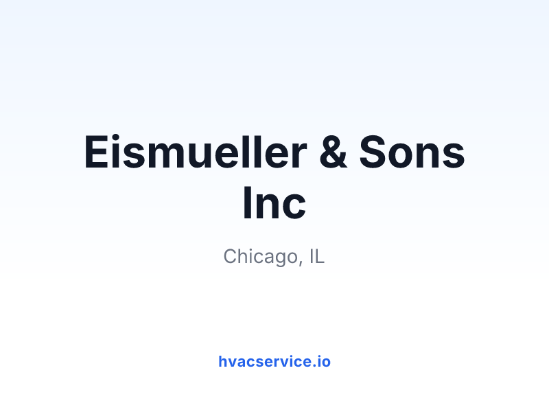 Eismueller & Sons Inc