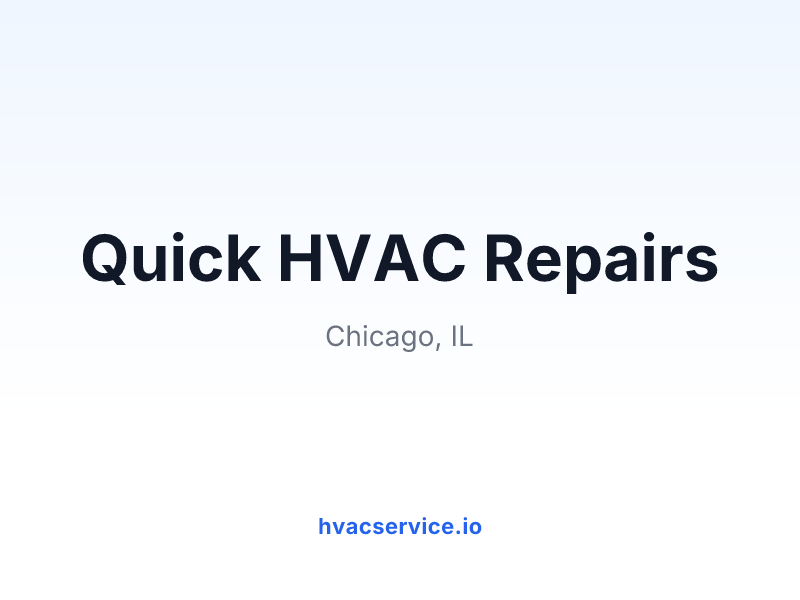Quick HVAC Repairs