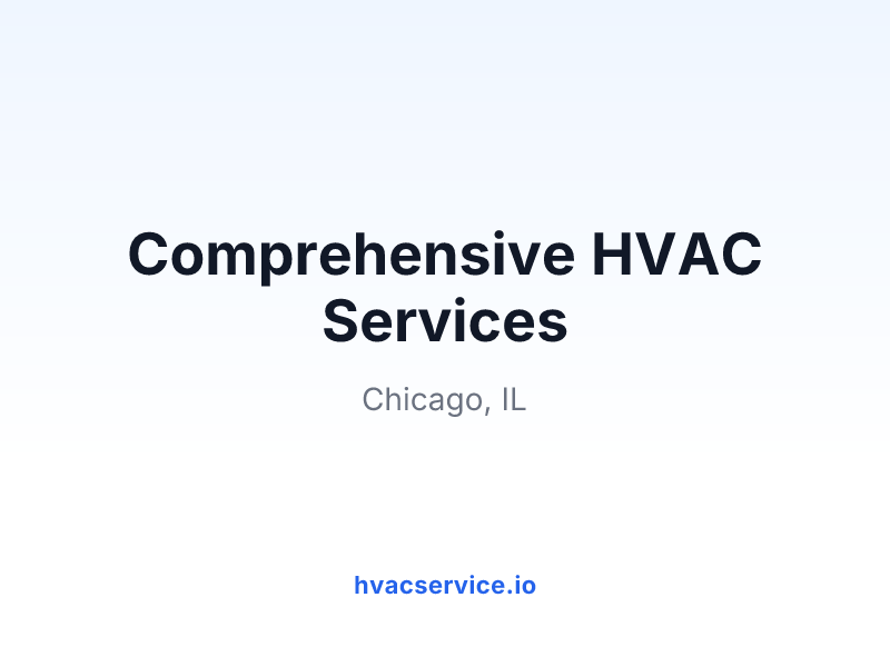 Comprehensive HVAC Services