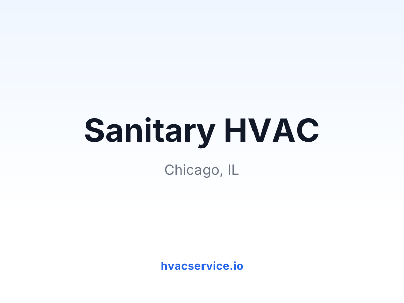 Sanitary HVAC