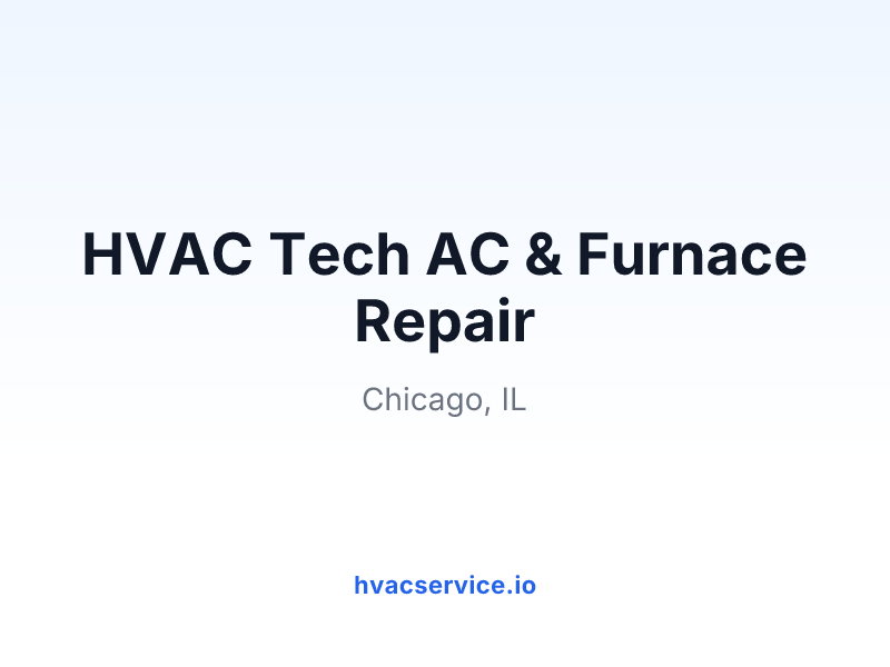 HVAC Tech AC & Furnace Repair
