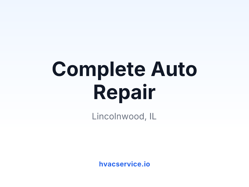 Complete Auto Repair