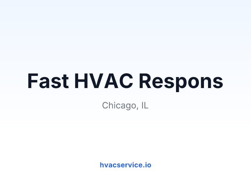 Fast HVAC Respons