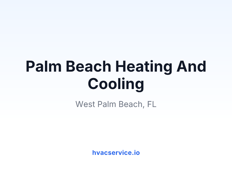 Palm Beach Heating And Cooling