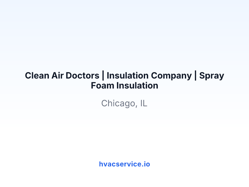 Clean Air Doctors | Insulation Company | Spray Foam Insulation