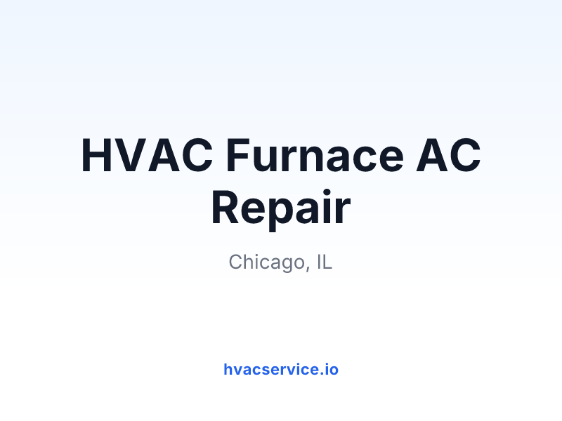 HVAC Furnace AC Repair