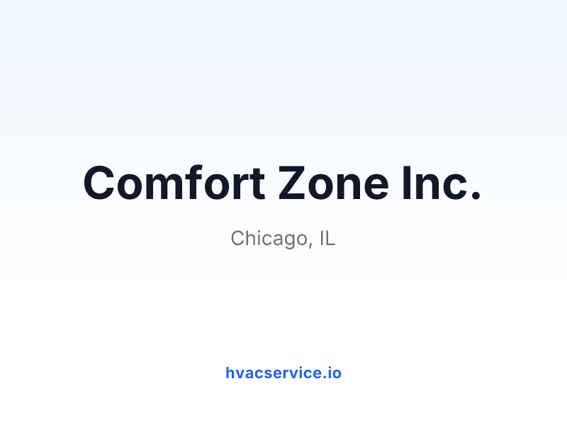 Comfort Zone Inc.