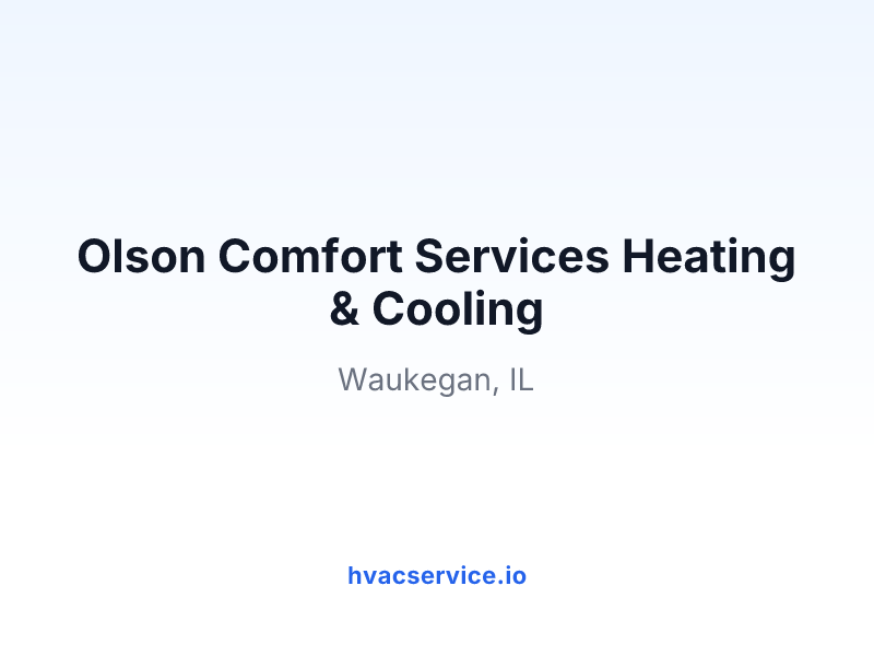 Olson Comfort Services Heating & Cooling