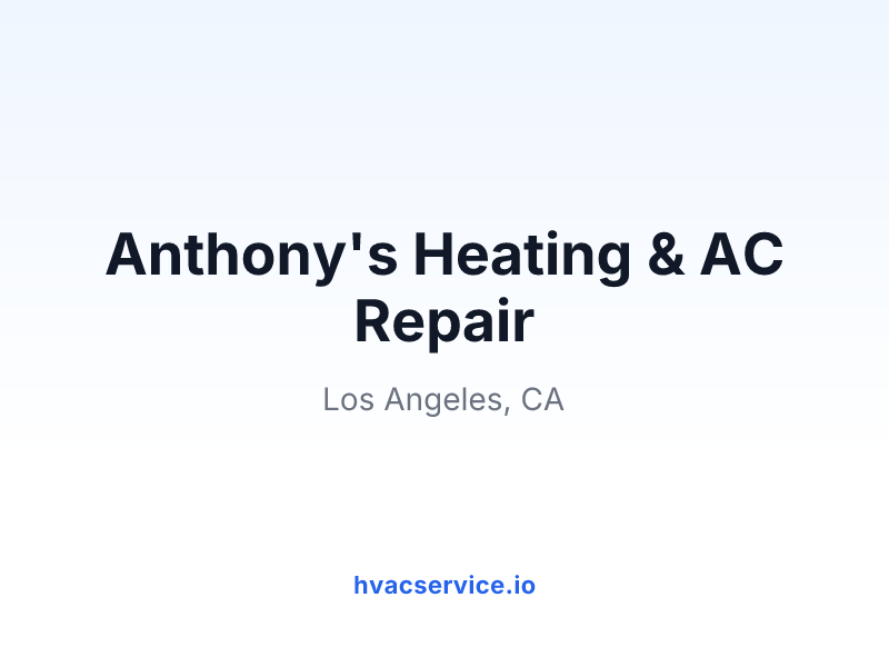 Anthony's Heating & AC Repair
