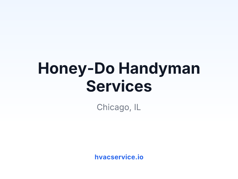 Honey-Do Handyman Services