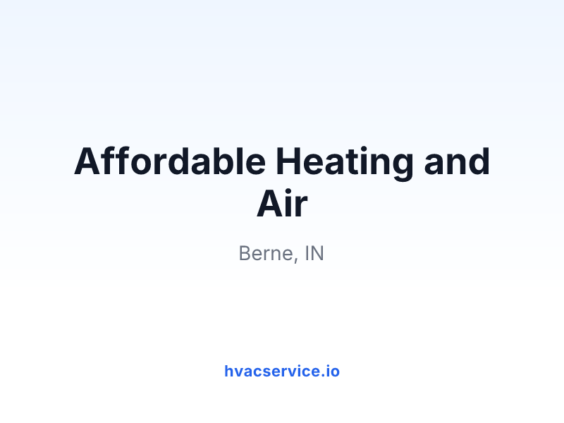 Affordable Heating and Air
