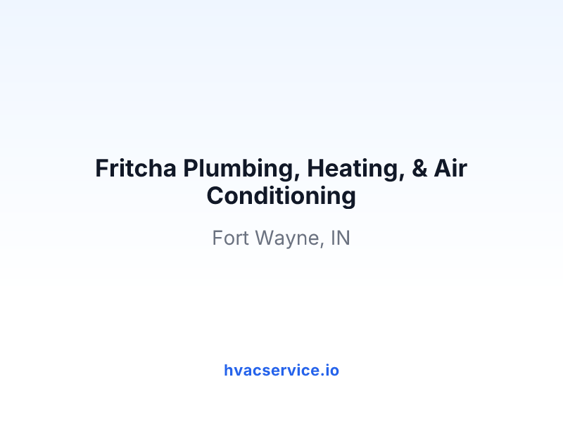 Fritcha Plumbing, Heating, & Air Conditioning