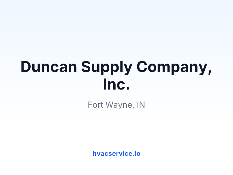 Duncan Supply Company, Inc.