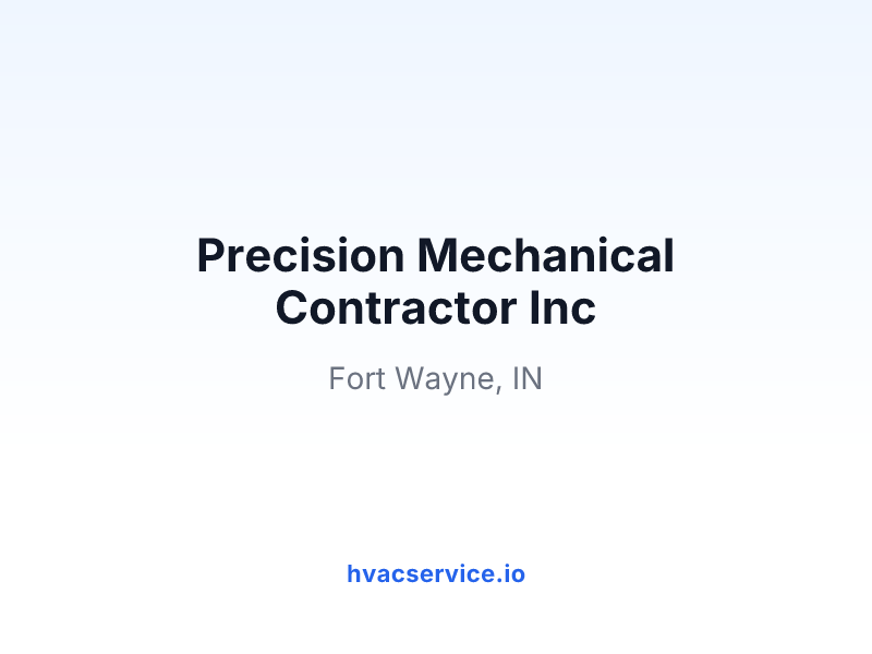 Precision Mechanical Contractor Inc