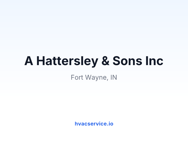 A Hattersley & Sons Inc