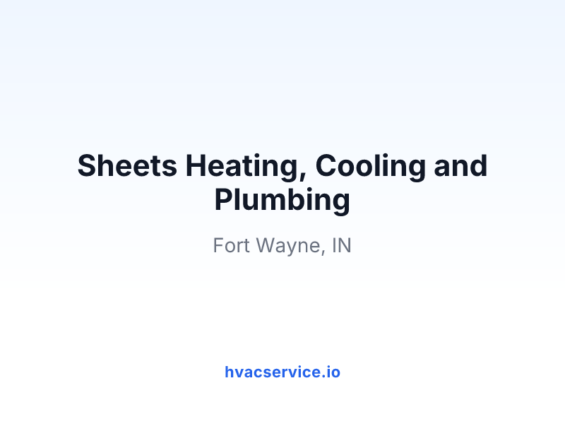 Sheets Heating, Cooling and Plumbing