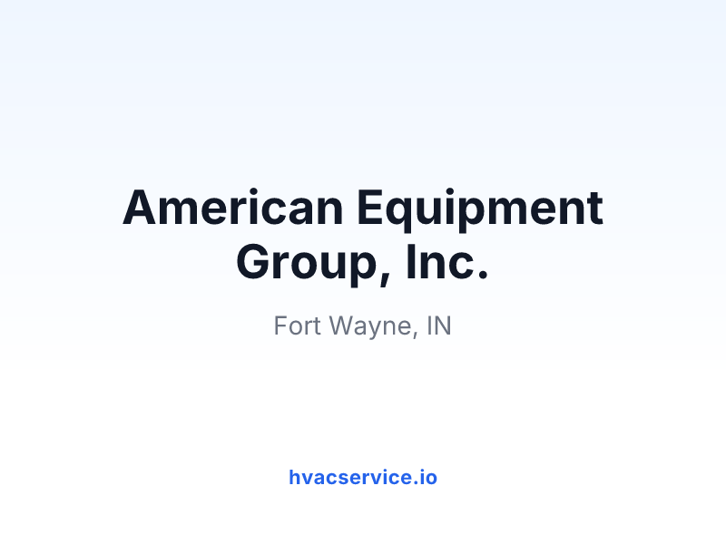 American Equipment Group, Inc.